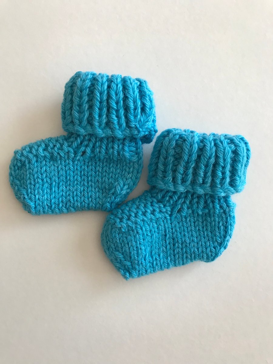 New born baby bootees in soft alpaca and wool