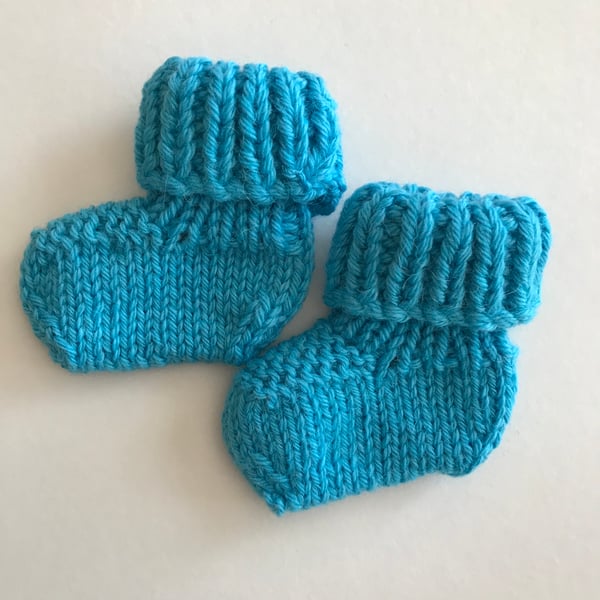 New born baby bootees in soft alpaca and wool