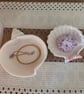Handmade Shell Trinket Tray & Floral Candle Holder Set – Coastal Decor