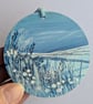 Unique Hand Painted Wooden Decorations. FROSTY BLUES. New colour - Image 2