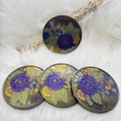 Bohemian style resin coaster set