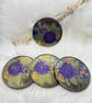 Bohemian style resin coaster set