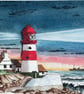 Lighthouse on a rugged seashore Fathers day card - Image 2
