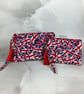 Union Jack zip clutch bag, Detachable wrist strap, 2 size options, Handmade - Image 6
