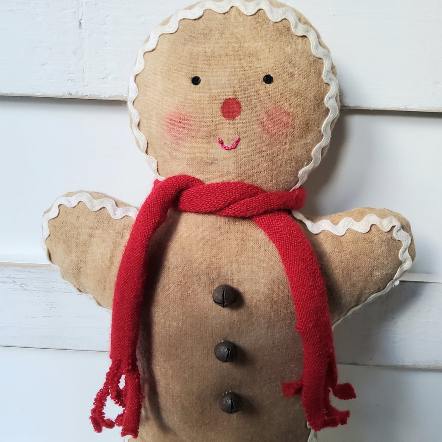 Primitive Gingerbread Man with hanger