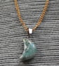Crescent Gemstone Pendants on Gold Chain - Image 6