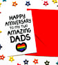 Anniversary Card For Two Dads, Gay Anniversary Card - Image 2