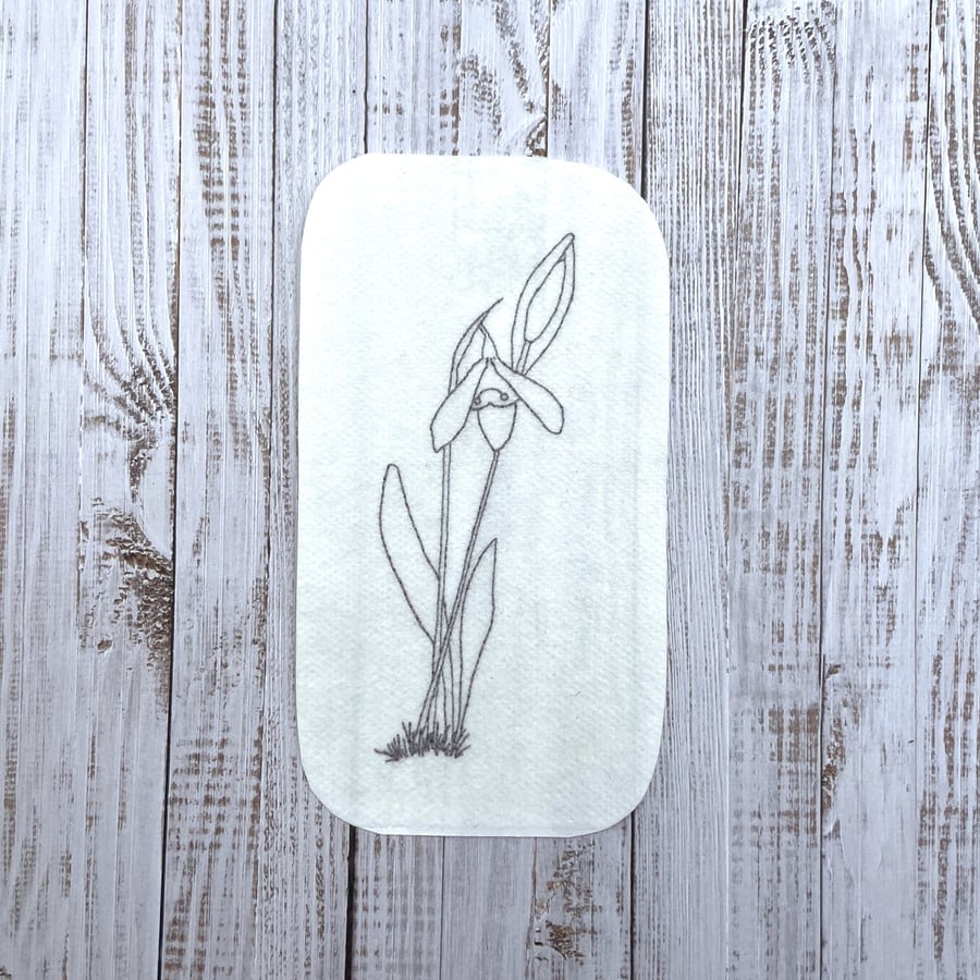 Snowdrop DIY embroidery patch