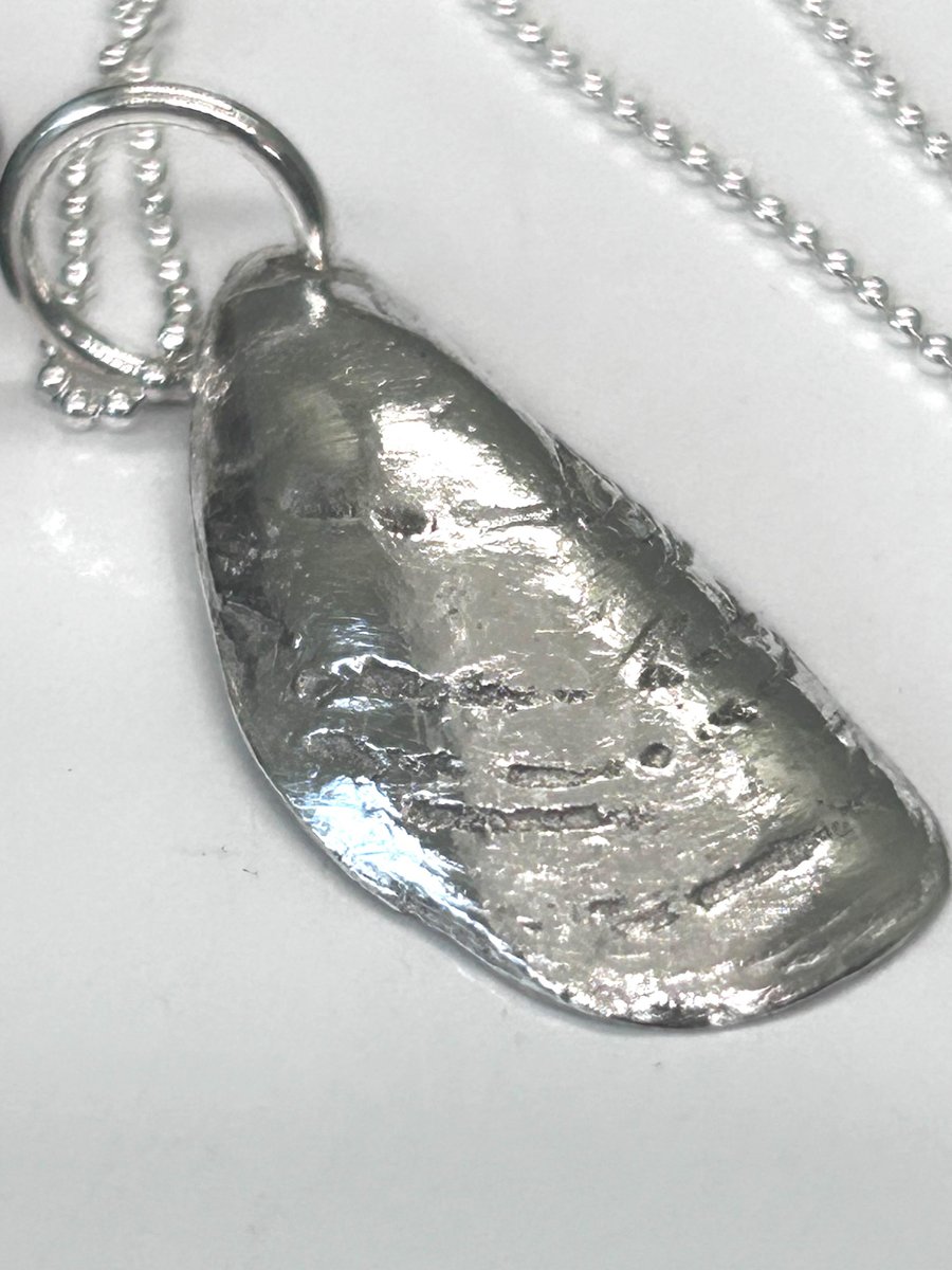 Its all about the Mussel - PMC Silver Mussel Handmade Pendant Necklace