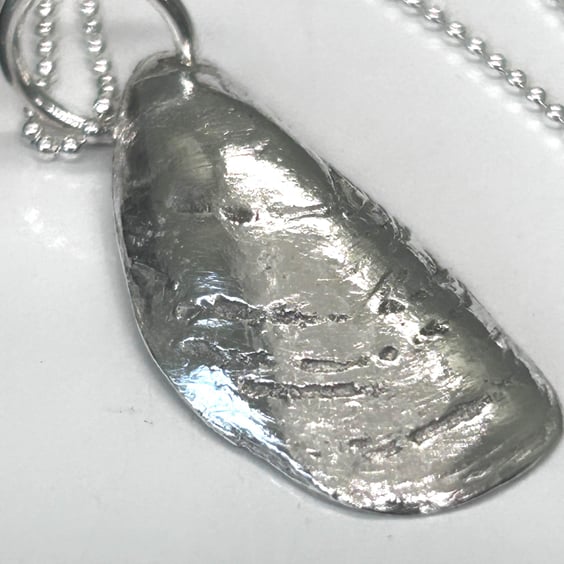 Its all about the Mussel - PMC Silver Mussel Handmade Pendant Necklace