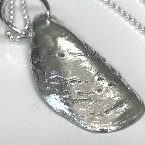 Its all about the Mussel - PMC Silver Mussel Handmade Pendant Necklace