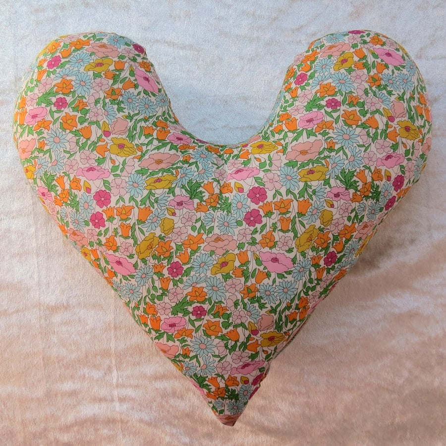 Mastectomy pillow.  Underarm  pillow.  Made from Liberty Lawn. Poppy Forest.
