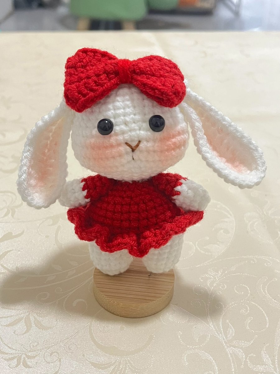 Crochet Rabbit Key Chain Crochet Rabbit Doll Bag Hanging Knitting Bunny Doll