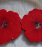 Set of two handmade epoxy resin flower coasters. (Reversible) 
