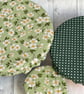 Reusable bowl covers - set of three. Roses and spots - Image 5