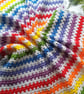  Crochet Blanket Rainbow Granny Stripe  - Image 1