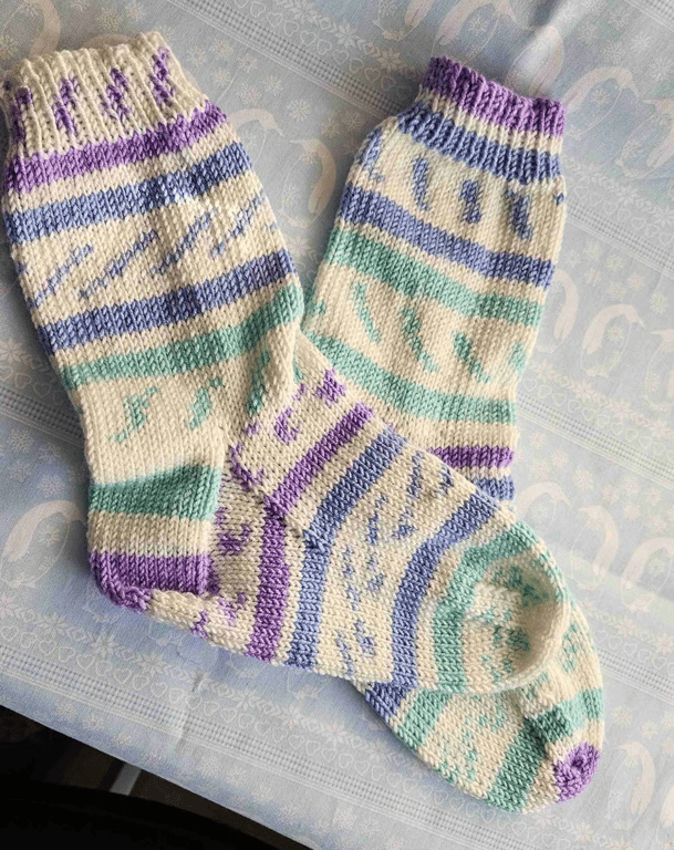  Hand Knitted socks, cosy toes. 