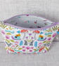 Make up bag, zipped pouch, cosmetic bag, gnomes, mushrooms, bunnies. - Image 6