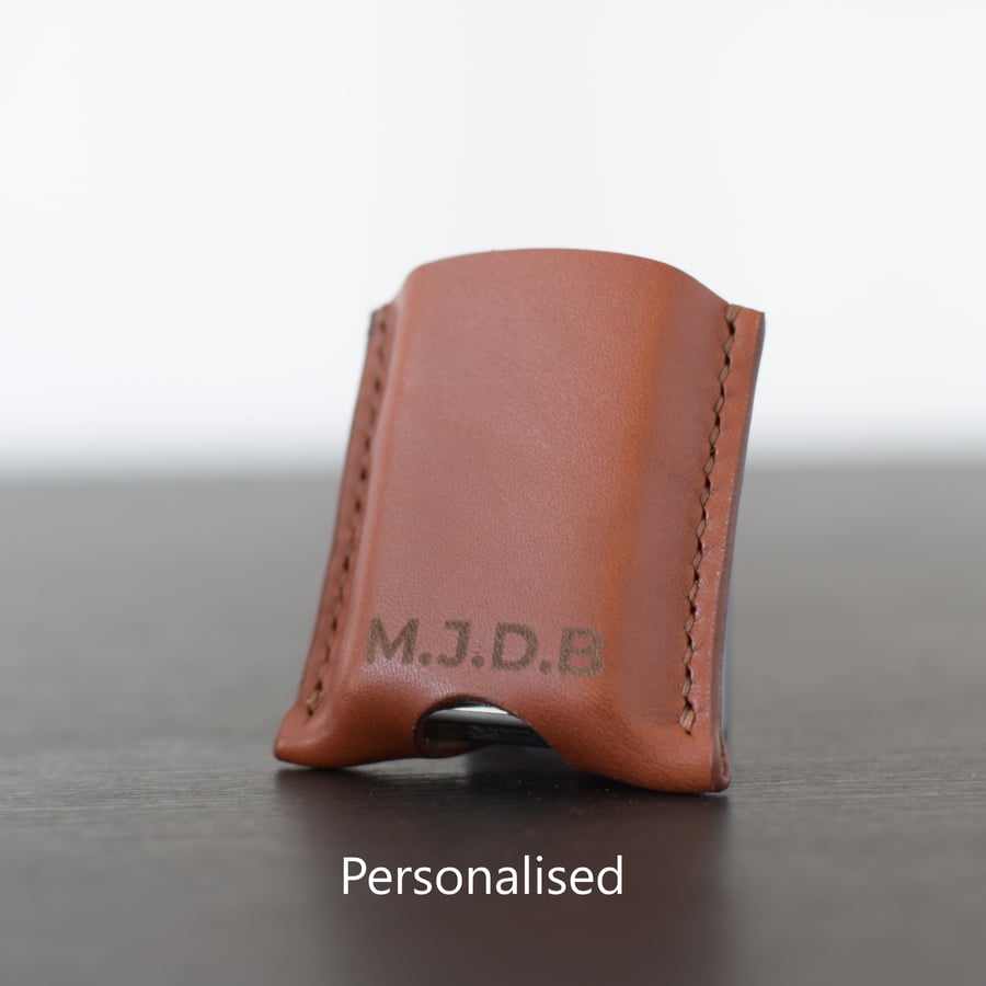 Customisable Leather Zippo Lighter Pouch - Handcrafted EDC Accessory