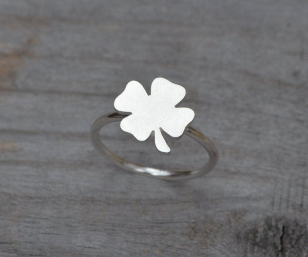 Lucky Shamrock Ring In Sterling Silver