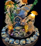 Fantasy Mermaids Retreat light up Glass Dome OOAK Handmade - Image 1
