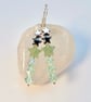 Green Earrings, Stars & Swarovski Crystals, Birthday, Anniversary, Gifts For Her - Image 6