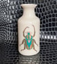 Porcelain vase with stag beetle decoration - Image 1