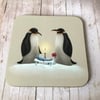 Penguins Square Coaster