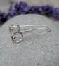 Sterling Silver Circle and Dot Long Earrings - JBJ1076 - Image 4