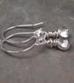 Silver Earrings, silver pebble earrings - Image 2