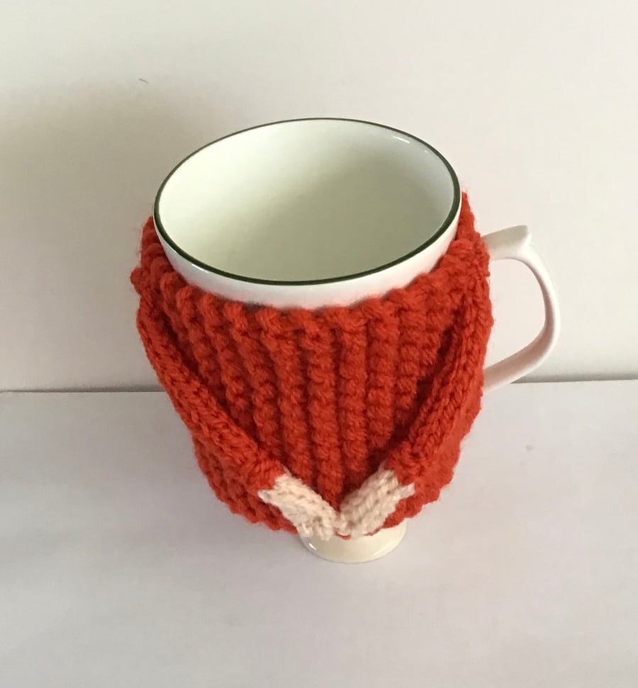 SALE..Mug cosy,Hand knitted cosy,Mug hug,Novelty mug cosy,Tea drinker,
