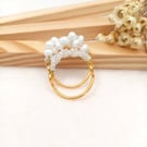 Cluster Ring Set - Pearl White Rings - Special Occasion Jewellery 