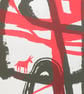 Donkey Abstract No.4 two-colour A5 screen-print - Image 3