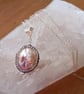 Natural Purple Baroque Pearl & Crystal Sterling Silver Necklace 16 - 18 Inch - Image 4