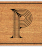 P Letter Door Mat - Monogram Letter P Welcome Mat - 3 Sizes