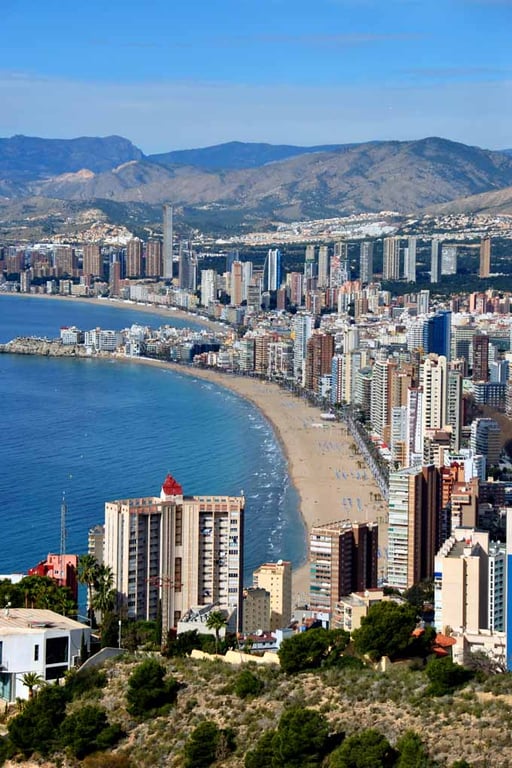Benidorm Cityscape Skyline Costa Blanca Spain Photograph Print