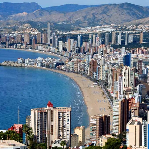 Benidorm Cityscape Skyline Costa Blanca Spain Photograph Print