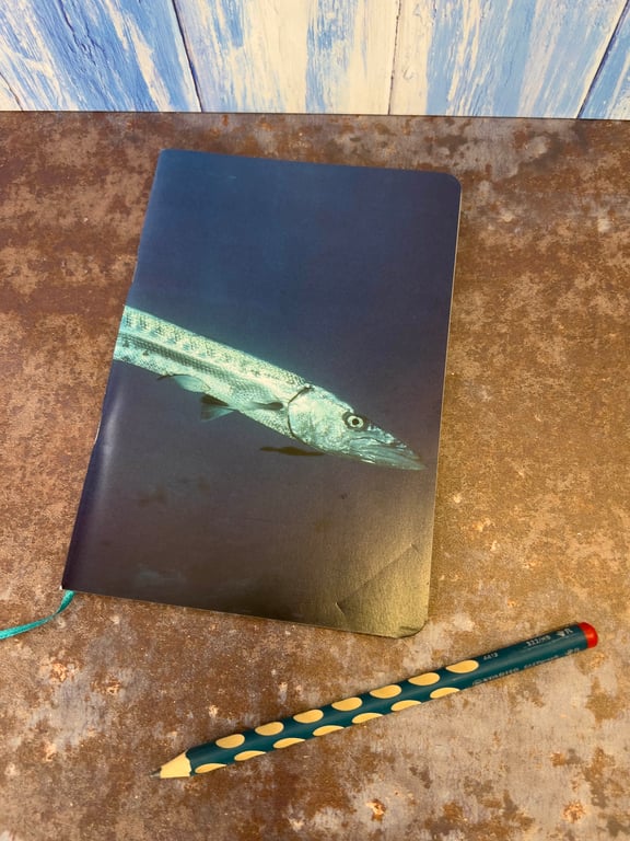 Notebook, Marine themed, A5 (ish), made from up-cycled and recycled materials.