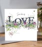 Botanical ‘Love’ greeting card  - Image 1