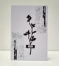 Framable Art Greeting Card - Monochrome Botanical