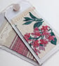 3 Gift Tags - plum vintage silk and lace, reclaimed textiles  - Image 3