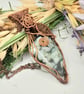 Freeflowing Copper Necklace With Natural Emerald - Image 1