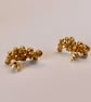 22 Carat Gold Plated Recycled Silver Granulation Earrings - Image 4