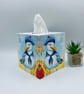 Wooden tissue box cover, Seagull, Seaside decor - Image 9