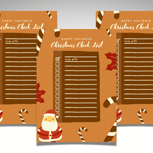 Printable Holiday Shopping Checklist - Folksy