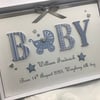 New Baby Boy Personalised Keepsake Card With Presentation Gift Box