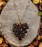 Garnet Rose Gold plated Worry Stone Necklace - Free Postage - Image 2