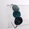 Flower hair band: duck egg art deco roses