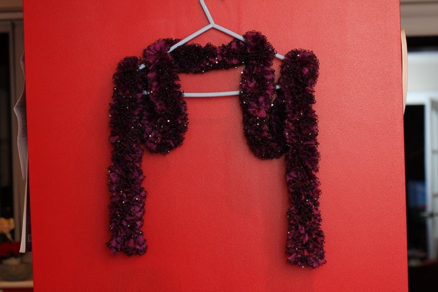 Purple Frilled Scarf