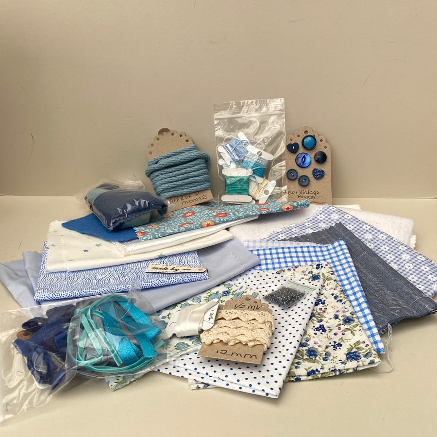 Fabric art slow stitching, fabric and trims for collage and textile arts ref 28